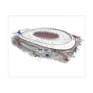 Atletico de Madrid, Metroplitano Stadium, Matte Poster