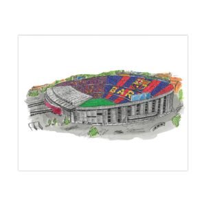 FC Barcelona, Old CampNou Stadium, Matte Poster