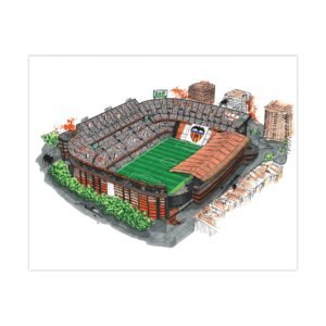 Valencia CF, Mestalla Stadium, Matte Poster